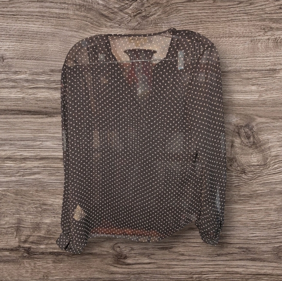 L’AGENCE Tabitha ruffles blouse size XS black/ ivory - Picture 7 of 7